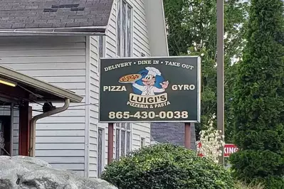 luigi's pizza is one of the best places to eat in Gatlinburg TN on the Strip