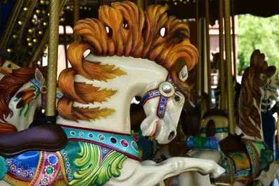 the carousel is one of the best Dollywood kiddie rides