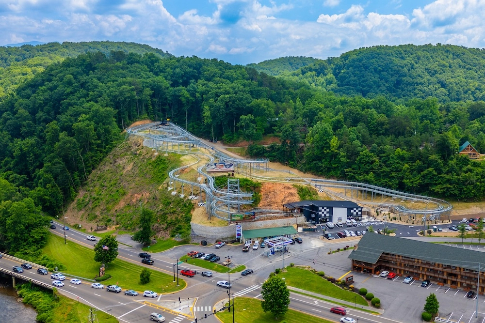 pigeon forge racing coaster is one of the new attractions in pigeon forge