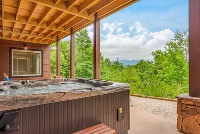 big vista lodge is one of the top hot tub and mountain view cabins in gatlinburg